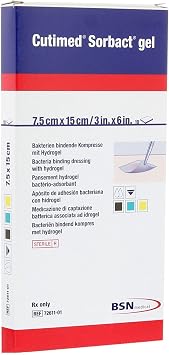 Hydrogel Dressing 3 X 6 Inch Rectangle, Sterile, 7261101 - Box of 10