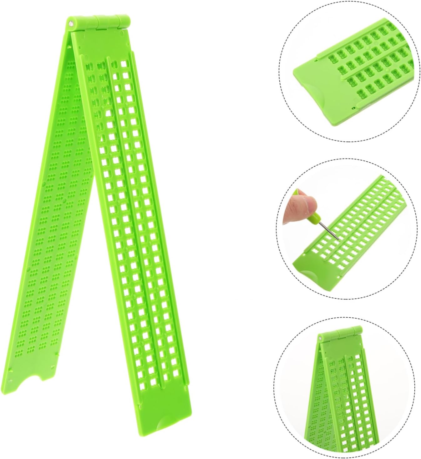 1set Braille Writing Board Stylus Line Cell Blind Braille Writing Tool for Learning and Practice Includes Pens