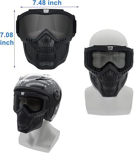 Miniatura 2 de Gafas de motocicleta con máscara extraíble  Gafas de motocross ATV Anti-UV ajustables MX Riding Offroad Ciclismo Moto Gafas protectoras Racing