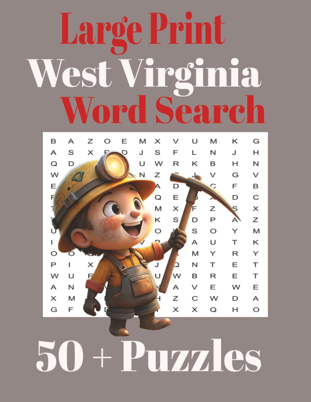 Large Print West Virginia Word Search (Large Print State Word Search)