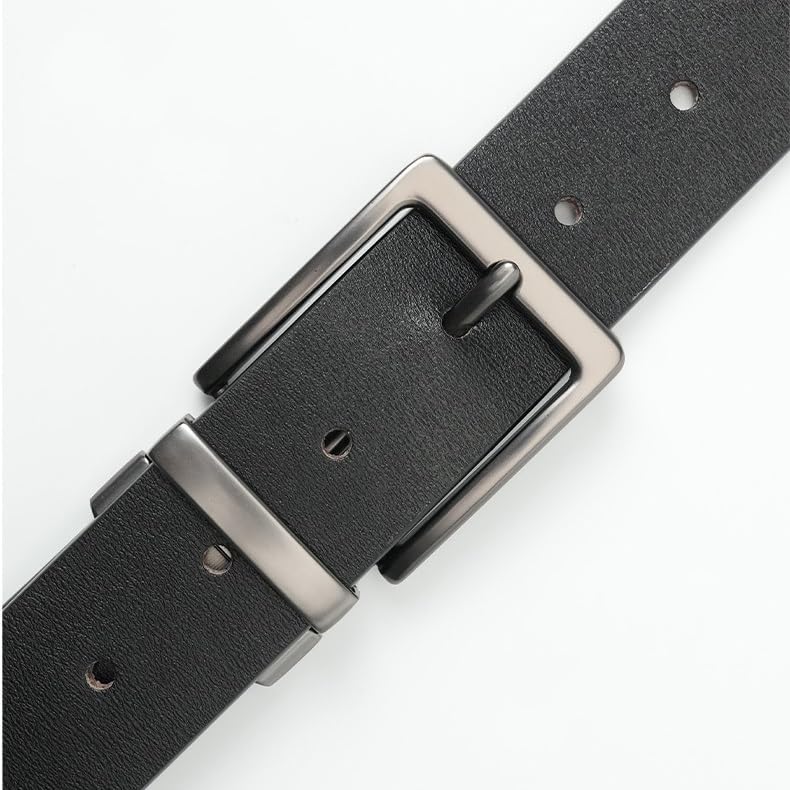 Men's Leather Belt, Middle-aged And Young Leisure Rotating Needle Buckle3