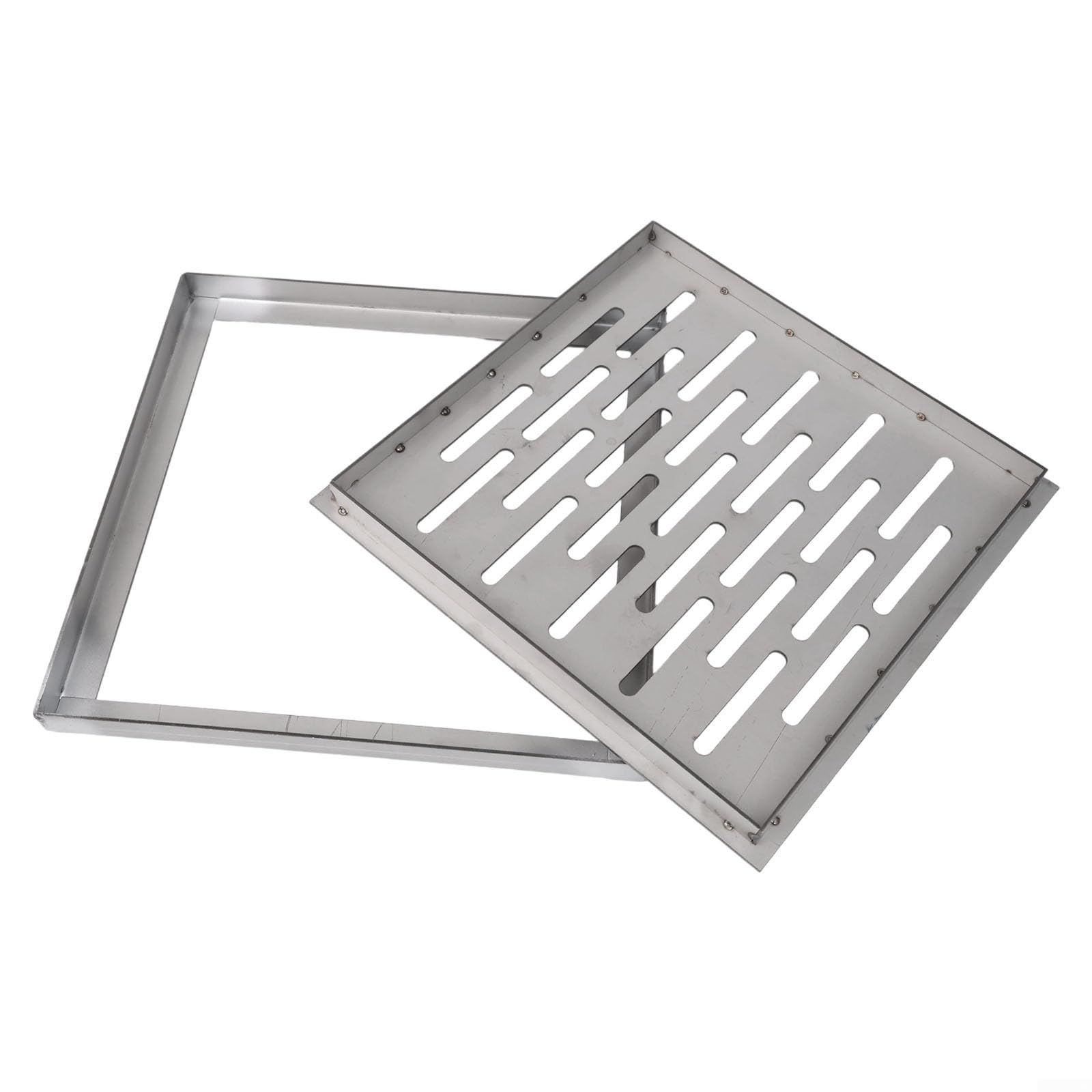 Grille de vidange carrée en acier inoxydable antirouille pour sol de douche extérieur (250 x 250 x 20 mm)