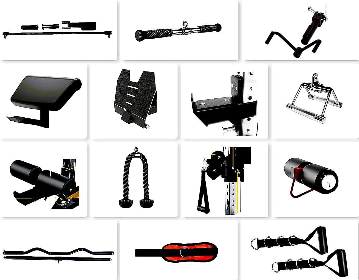 MiM USA Pro Master | All in One Home Gym | Smith Machine & Functional Trainer | Adjustable Bench, Arm Curl & Complete Attachment