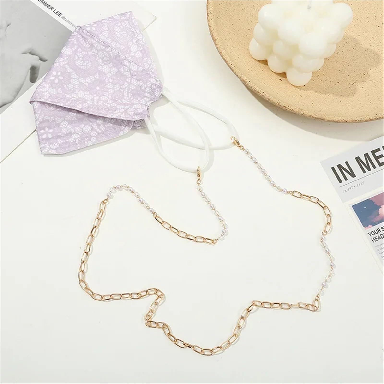 2 Piezas Cuello Femenino Minimalista Simple De Moda Para gafas