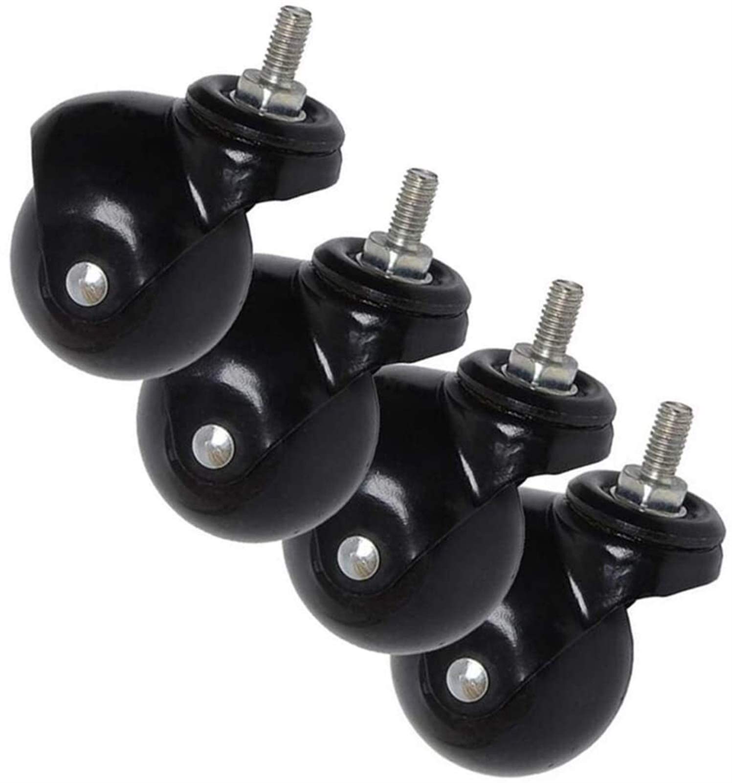 4 pz Ruote per Mobili 50mm Rotelle Girevoli Rotelle in Gomma M8 Rotelle A Sfera Rotella di Rotella Antica per Le Ruote della Sedia