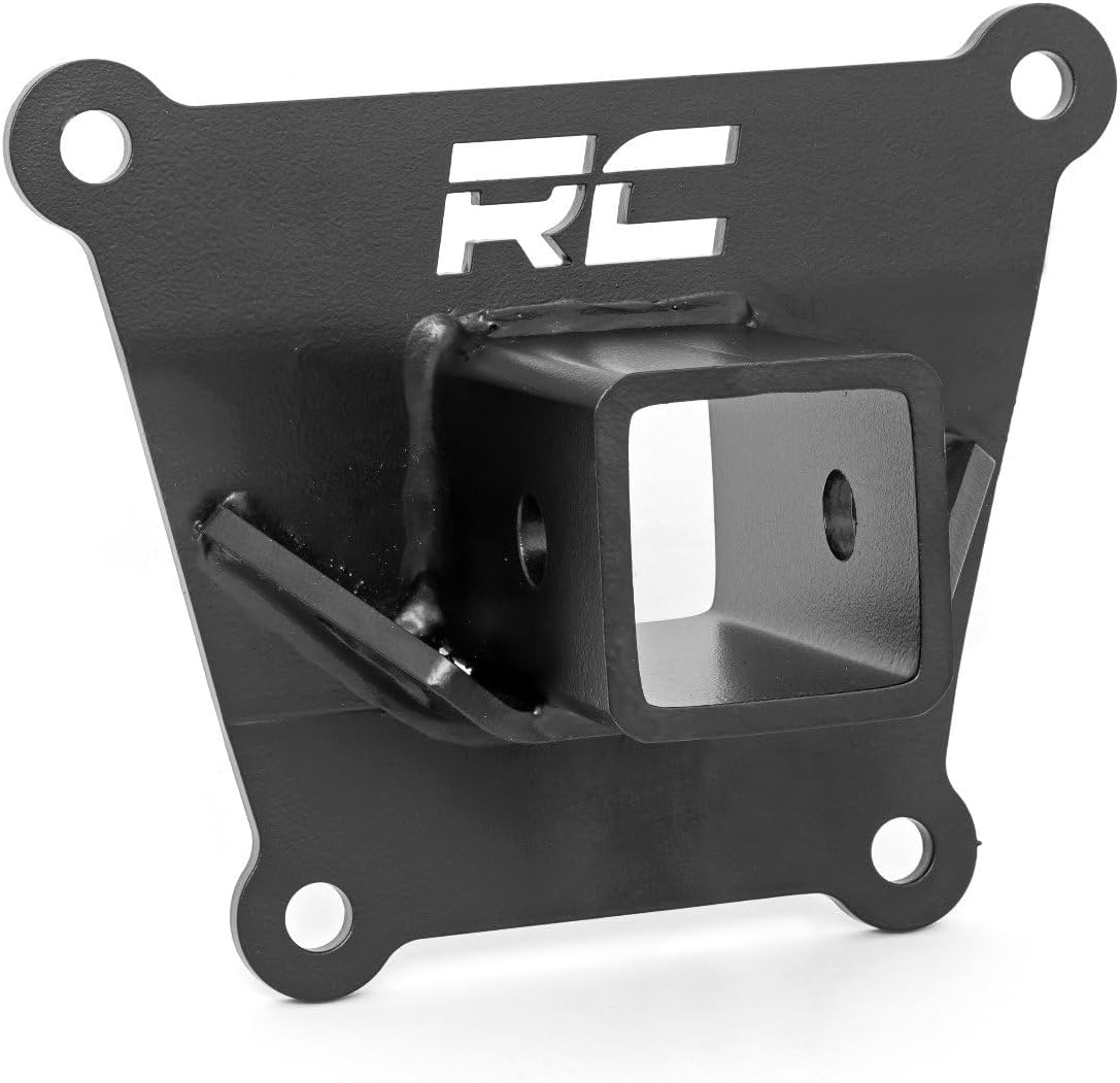 Rough Country 2" UTV Receiver Hitch Plate for 19-22 Polaris RZR Turbo S - 93062,Black
