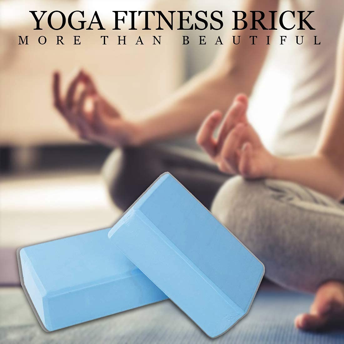 AADCART Yoga Brick Block for Men Women Gym Fitness (24x15x8 Cms, Set of 2) 2