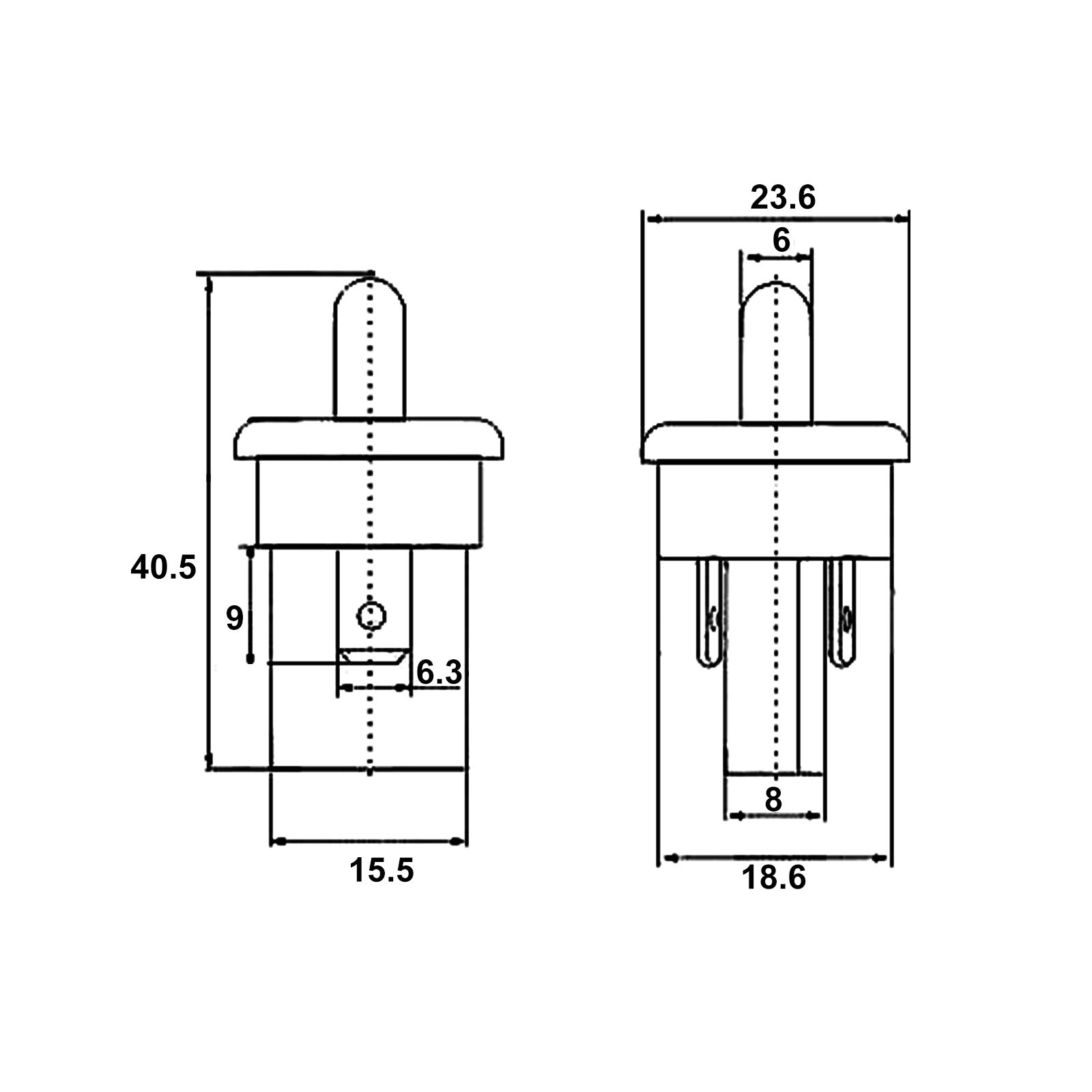 Larcele Refrigerator Switch Normally Open 2 Pieces BXKG-01