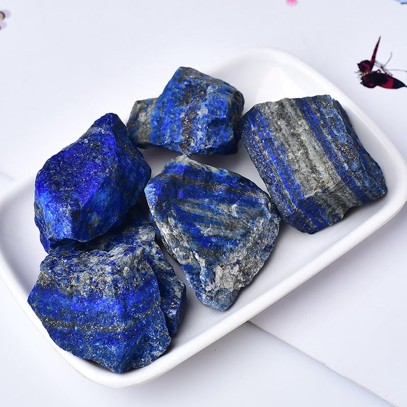 Kamienie i kryształy Lapis lazuli naturalny akwarium krajobraz doniczka dekoracja domu dyfuzor mineralny kamienne ozdoby kryształy(500 g, 3-5 cm)