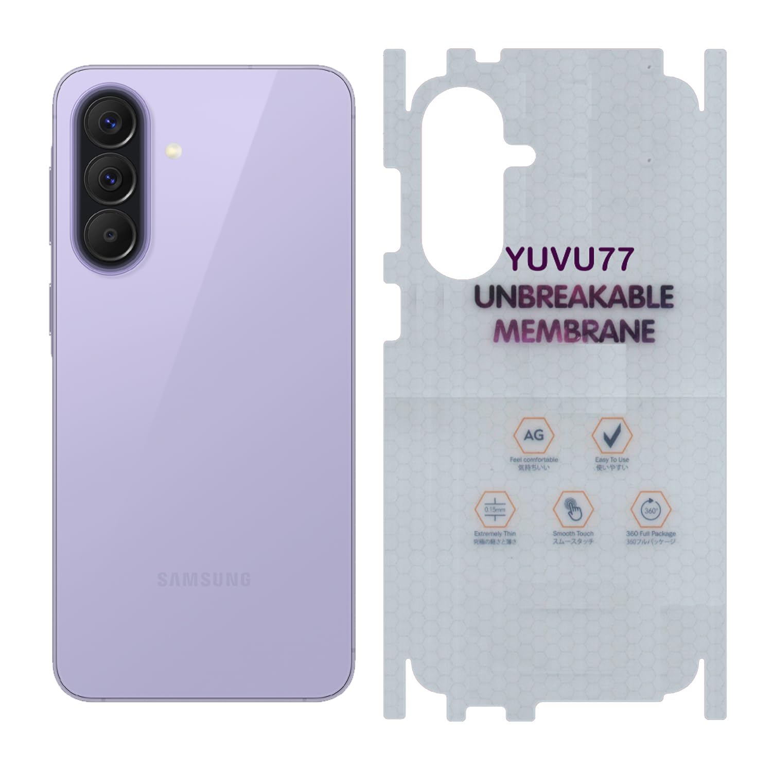 yuvu77 Back Screen Guard for Samsung Galaxy A57 5G, Membrane with 360 coverage-picture-19
