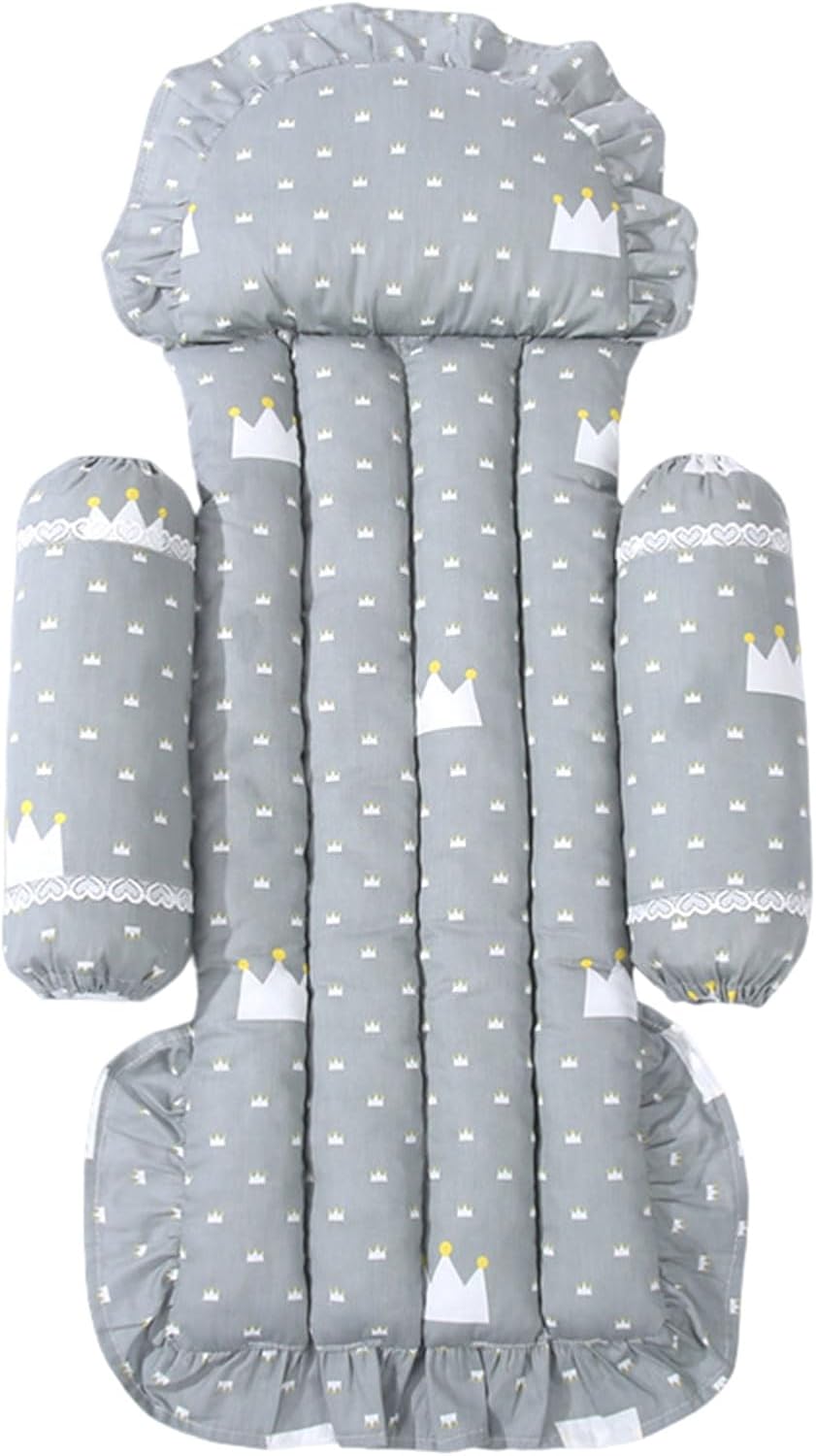 Baby Stroller Cushion Toddlers Pushchair Seat Pad Breathable Pad with Pattern for Pram