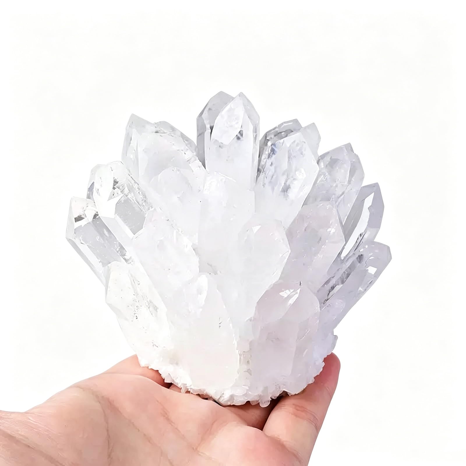 IUYIXWFP Natural Amethyst Citrine & Clear Quartz Crystal Flower Cluster – Raw Mineral Specimen, Unique Home Feng Shui Decor, Healing Crystal Ornament