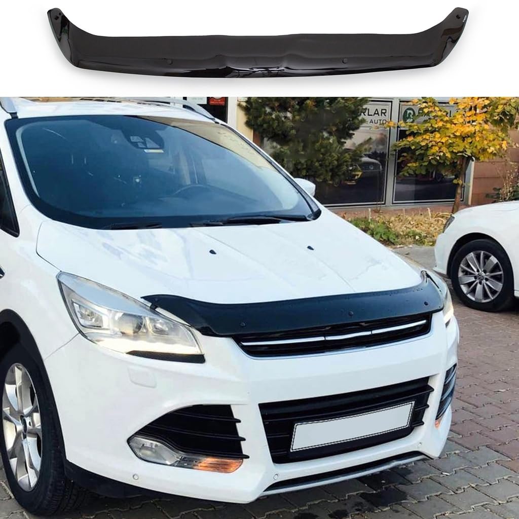 Protector de capó delantero para Ford Kuga 2013 2014 2015 2016, protector de capó, deflector de capó de piedra, color negro