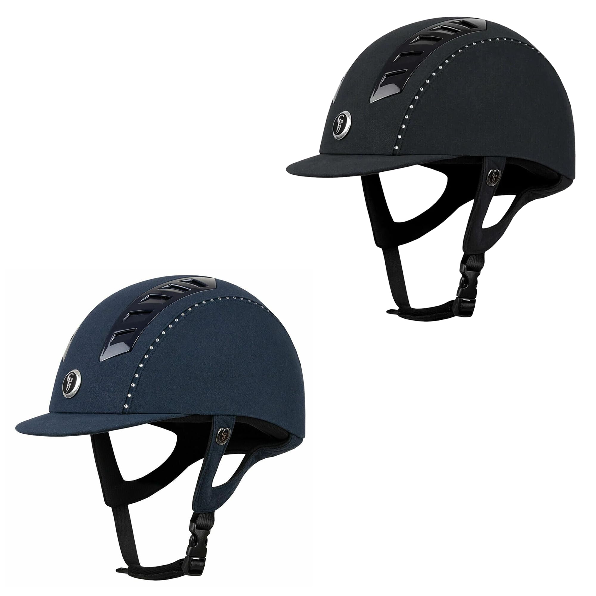 Gatehouse Chelsea Horse Riding Helmet - Crystal Equipped Air Ventilation Slim Equestrian Hats - Comfy Lightweight Anti Impact Protective Gear - Best for Men Women Jockey