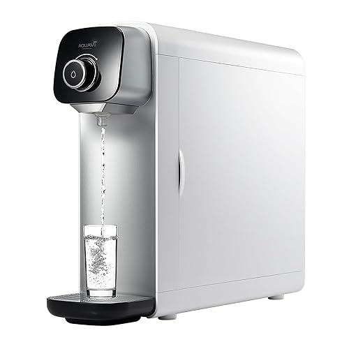 AQUAVI Sistema de purificación de filtración de agua mineral para encimera, filtro de agua de 3 etapas, dispensador de agua sin botella, no requiere