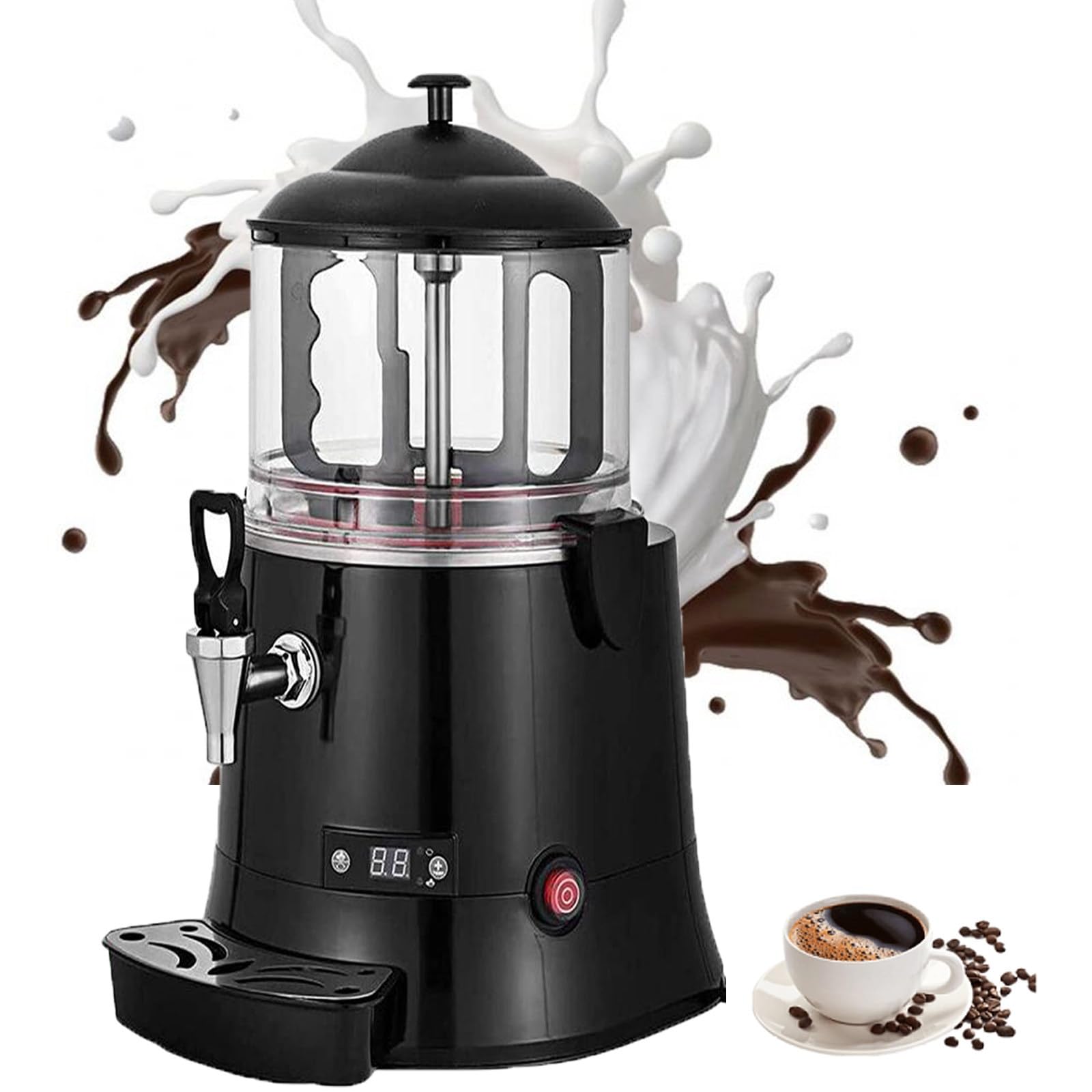 asdchZen Commercial Hot Chocolate Machine Hot Drink Dispenser, Intelligent Temperature Control Hot Beverage Maker For Chocolate, Cocoa, Milk, Coffee,10L