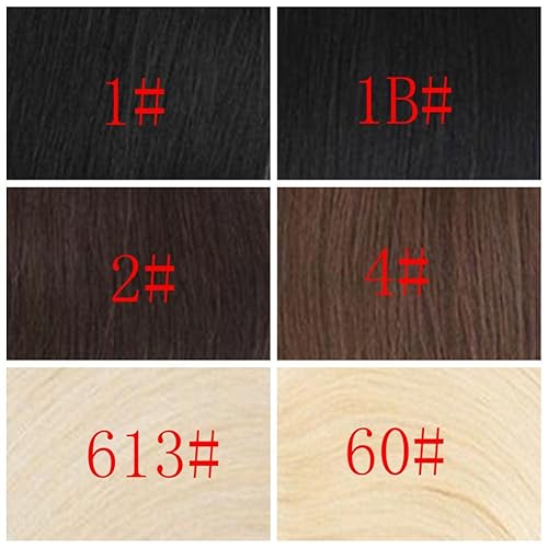 Miniatura 9 de Remeehi 100% pelo humano real cola de caballo postizo recto pinza pinza ponytail extensiones de pelo 18 pulgadas (3.70oz 2# marrón oscuro)