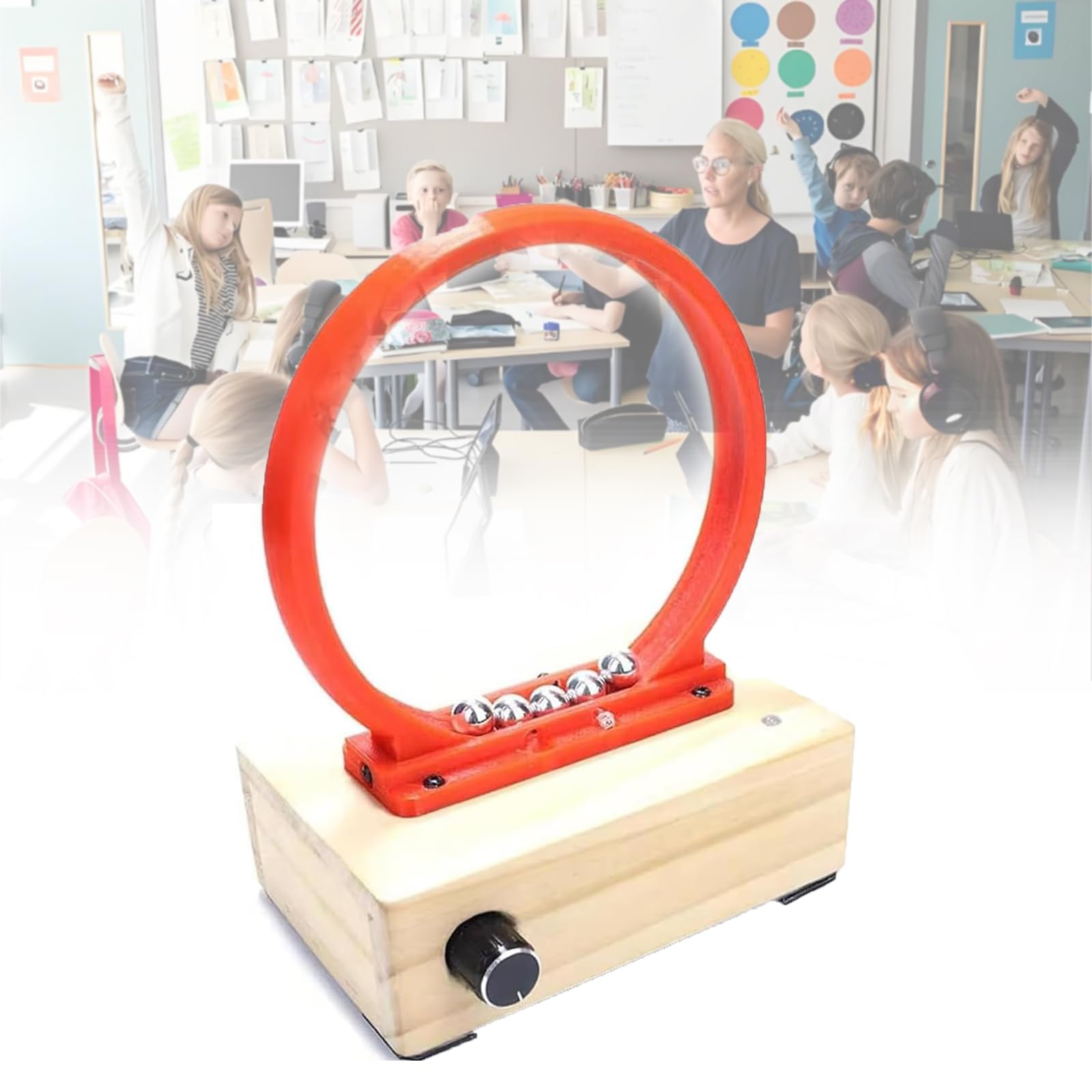 COYEUX Electromagnetic Cyclotron Model, Circular Motion Iron Ball Coil Device, Adjustable Speed, Sturdy Structure, for Classroom Teaching Laboratory Research