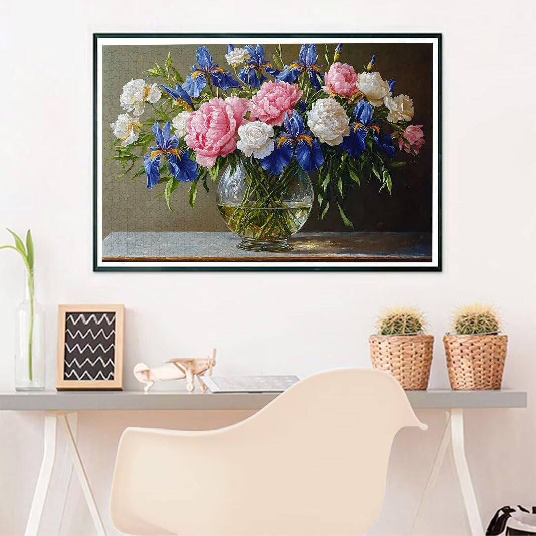Puzzle 4000 sztuk kwiatów dla dorosłych, 141,5 x 87,5 cm Puzzle Roślina do dekoracji ścian, rodzinne gry edukacyjne, puzzle drewniane sztuka wymagająca, 4000 sztuk puzzli dla kobiet na prezent, -7168