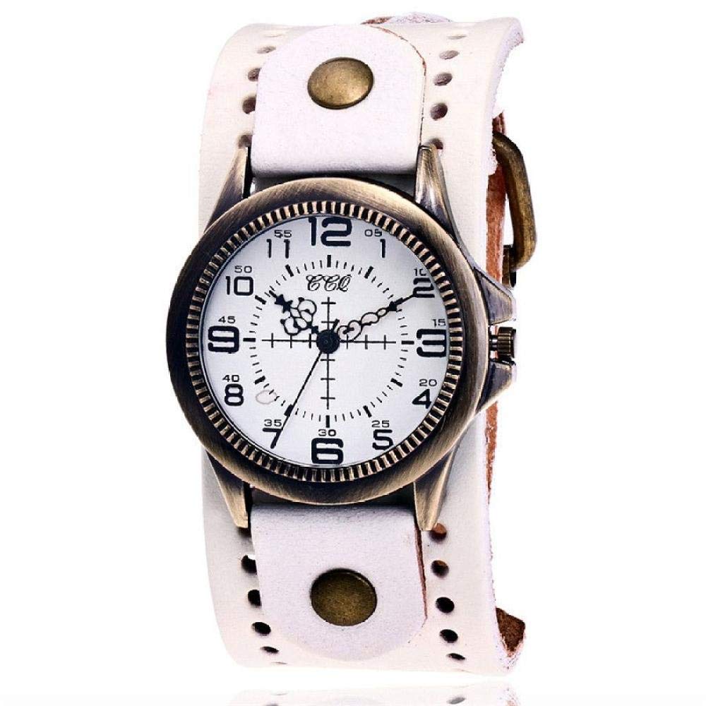 Mens Watches Cow Leather Quartz Watches Women Bronze Sight Dial Casual Dress Wristwatch Clock Relogio Feminino@4