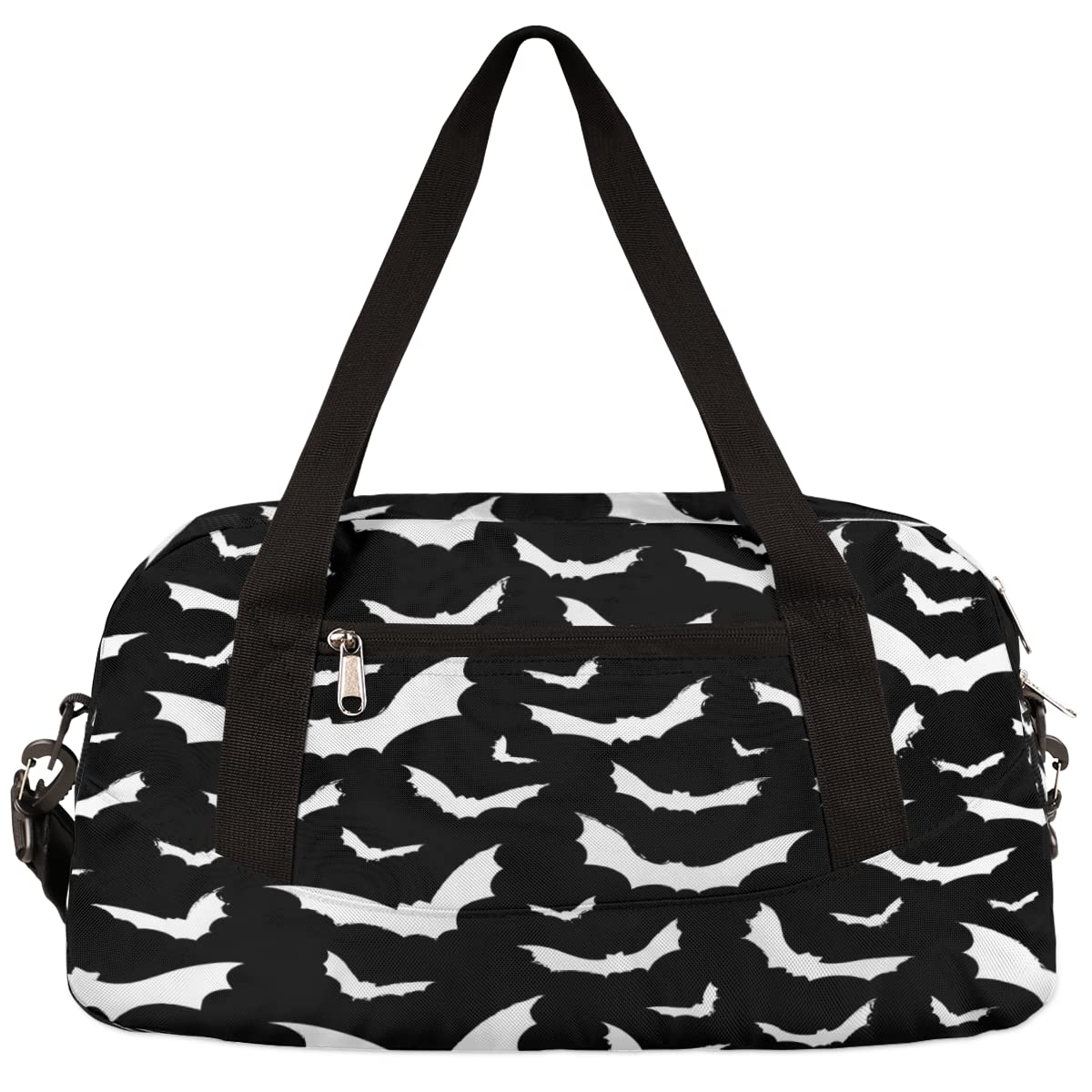 AUUXVA Halloween Bats Kids Duffle Bag for Boys Girls Black Sport Gym Bag Kids Carry-On Bag for School Practice Ballet, Trick Treat Overnight/Weekender