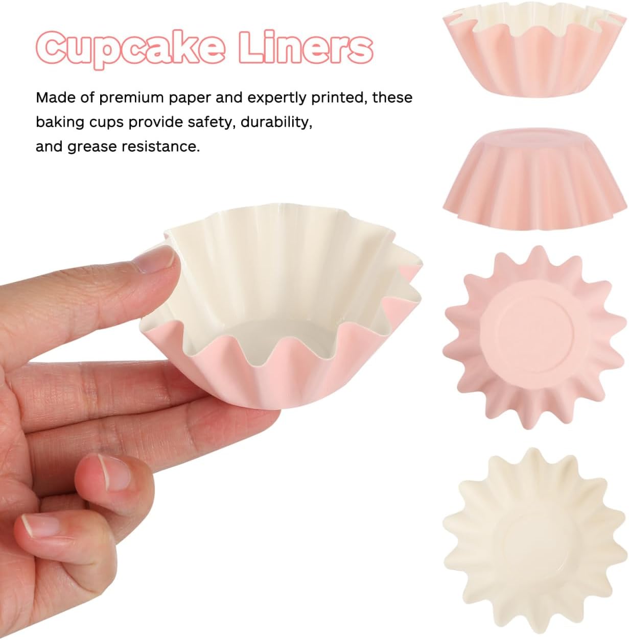 ABOOFAN Cupcake Liners Baking Cups 2.99 X 2.99 X 1.77 in Grease Resistant Muffin Cups for Weddings Parties Baking Supplies Dessert Presentation image 2