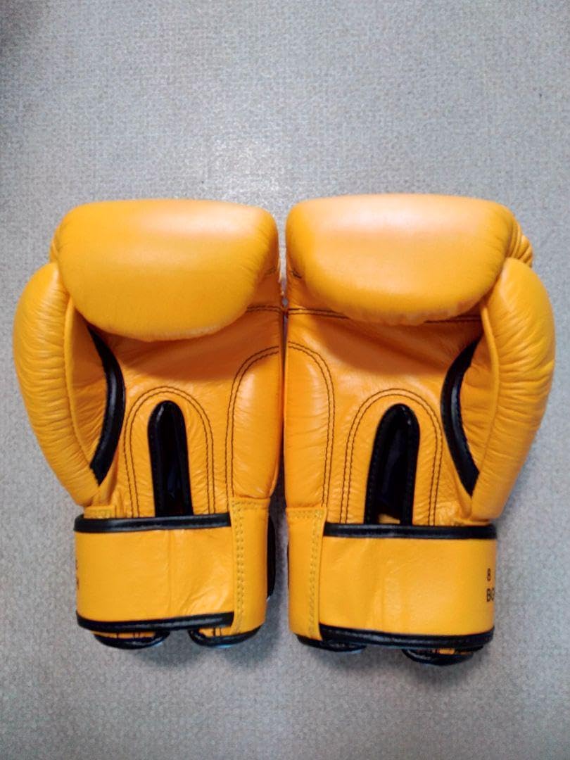 本革製WINDYボクシンググローブ 8oz 黄色 キックボクシング Amazon.co