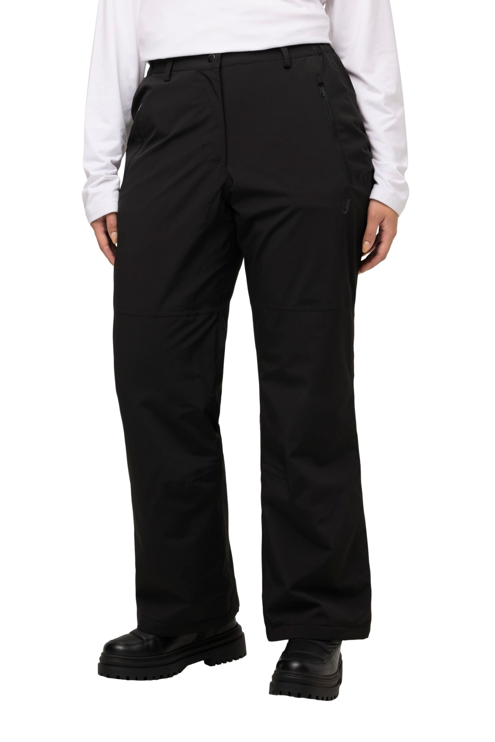 Ulla Popken Damen große Größen Übergrößen Plus Size Thermo-Funktionshose, wasserdicht, Fleecefutter, recycelt 822018