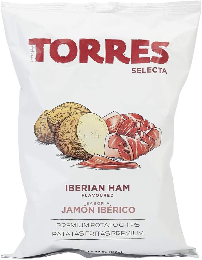 Torres Selecta Spanish Ibérico Ham Potato Crisps, 150g