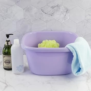 Pekky 18 Quart Plastic Wash Tub Basin, Large Dish Pan, 1 Pack