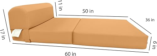 Miniatura 246 de Sofá cama plegable color gris de espuma, 6 pulgadas. Grosor x 32 pulgadas, ancho x 70 pulgadas. Cama de Invitados, cama plegable con espuma de alta
