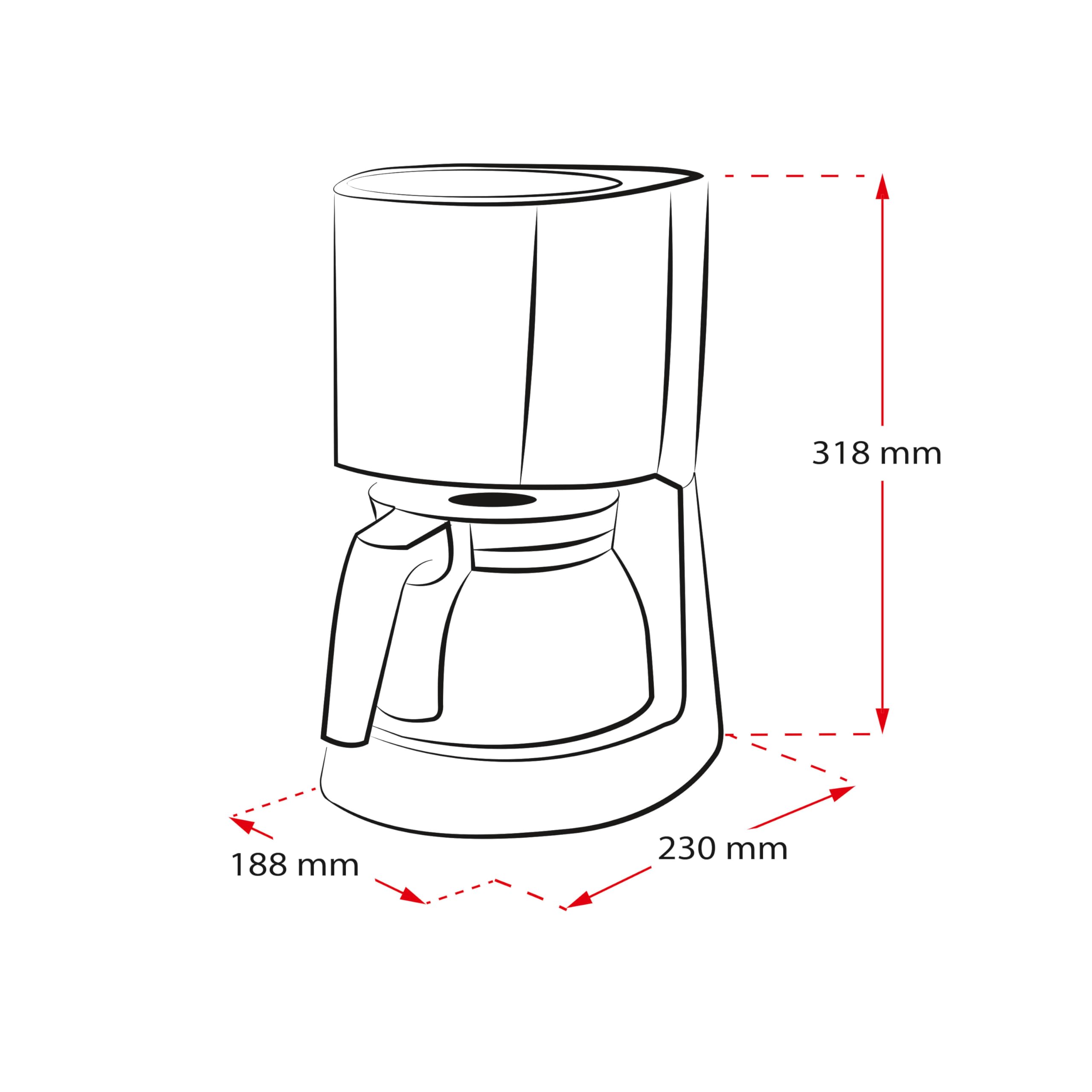 Melitta Enjoy – Filterkaffeemaschine mit Glaskanne, für bis zu 10 Tassen, in Schwarz
