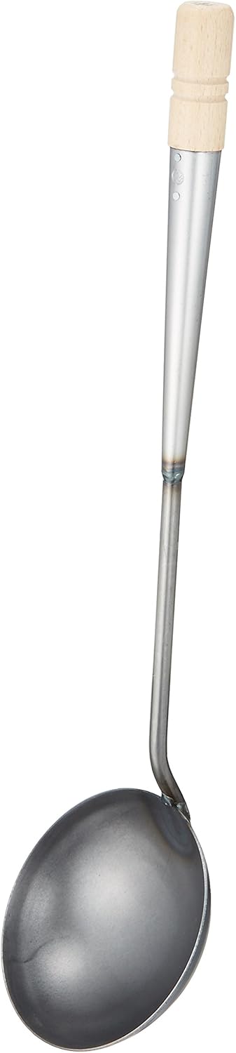 Endo Shoji ATY12002 Professional Chinese Ladle, Medium, 4.5 x 17.3 x 3.1 inches (11.4 x 44 x 8 cm), Iron, Made in Japan