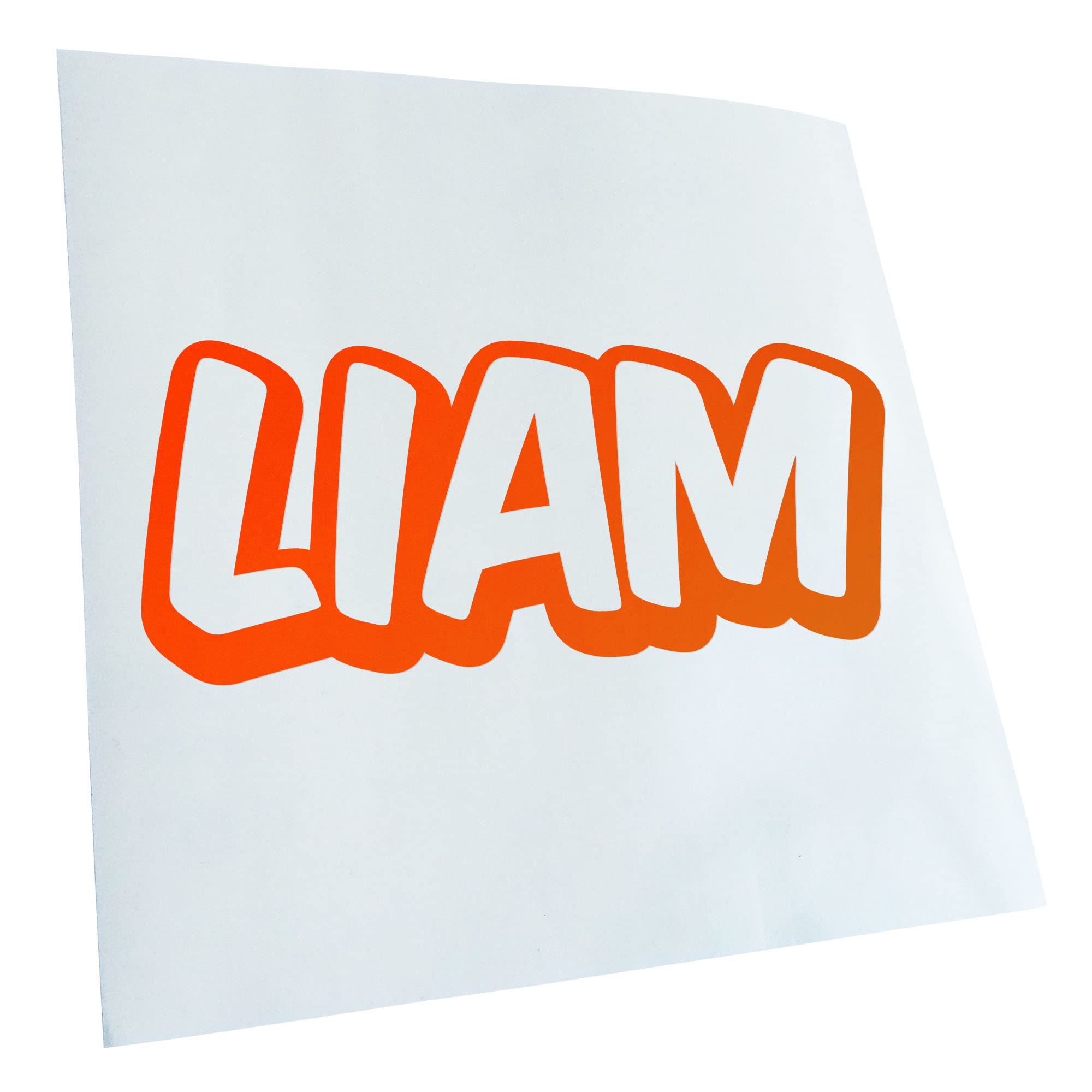 Kiwistar Liam First Name Boys Sticker 25 Colours Neon Matt