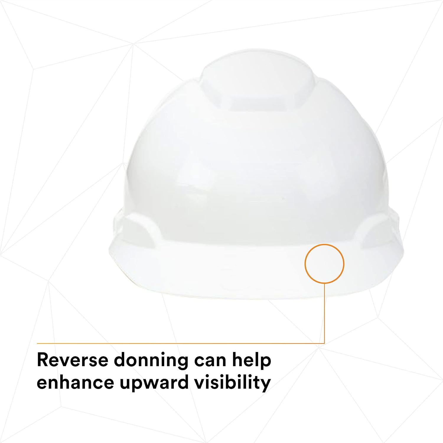 3M Hard Hat, White, Lightweight, UV Indicator, Adjustable 4-Point Ratchet, H-701R-UV