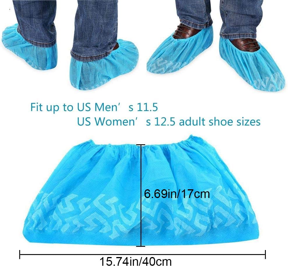Tomus-UNI Shoe Covers Disposable 200 Pack 100 Pairs Non-Slip Durable Indoor Protect Your Home Floors and Shoes — view 2