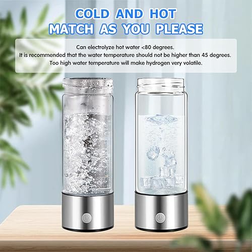 Miniatura 6 de H2next - Botella de agua de hidrógeno - Generador portátil recargable, 14 onzas, 6000+PPB agua de hidrógeno puro