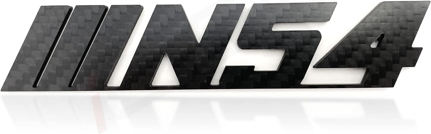 N54 Carbon Fiber Trunk Lid Emblem Logo Badge Compatible with BMW E92 E90 E93 335i 135i 535i 3 Series (Gloss Carbon Fiber)