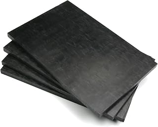 Aicosineg POM Foam Boards Durable Plastic Sheets Engineering Plastic Plate Sheets Polyoxymethylene Plastic Boards for Machining on Automatic Lathes Precision Parts Black 0.25x3.94x5.91in (4 PCS)