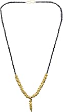 TGK One Gram Gold Plated Jewellery Mangalsutra Tanmaniya Nallapusalu Necklace For Women and Girls