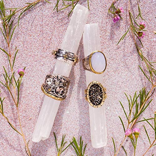 Waxing Poetic Melange Convergence Band Sterling Silver, Brass And Swarovski Crystals Statement Ring #TOP4