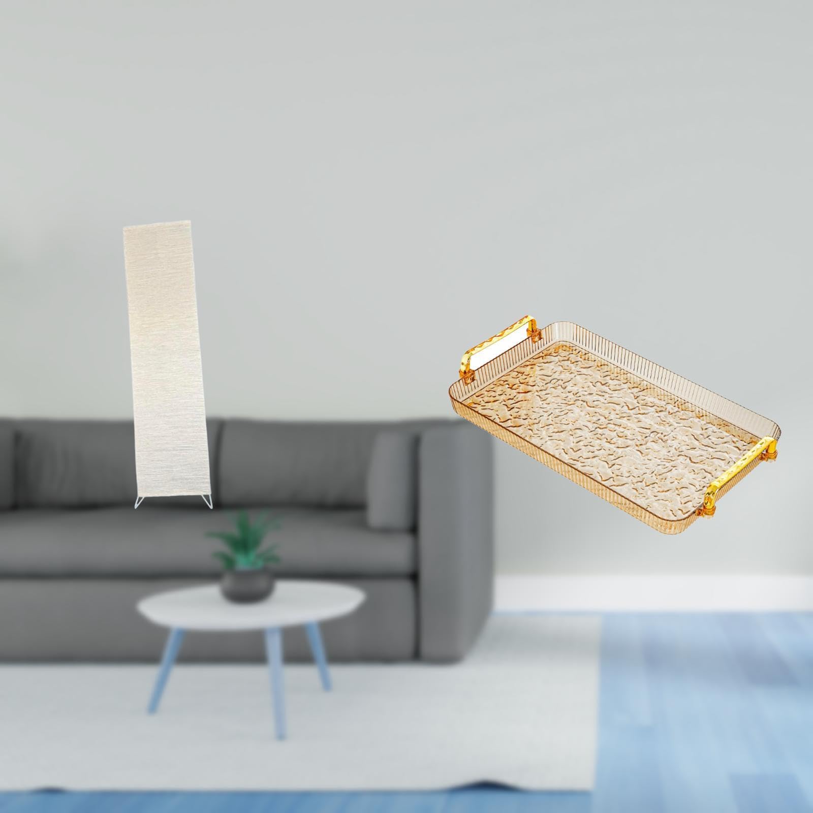 Enakshi®Living Room Paper Floor Lamp Shade with Dessert Plate Coffee Table Tray Handle Serving Tray Jewelry Storage for Home Décor|Home & Garden|Lamps, Lighting & Ceiling Fans|Lamp Shades-image-29