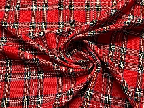 Tissu écossais au mètre motif 19 Royal Stewart 5 m pour kilt et nappe