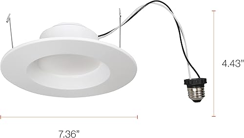 Miniatura 7 de SYLVANIA - Lámpara LED empotrable de 5 pulgadas6 pulgadas con molde, regulable, 9 W  65 W, 675 lúmenes, blanco, 3000 K, clasificación para humedad,