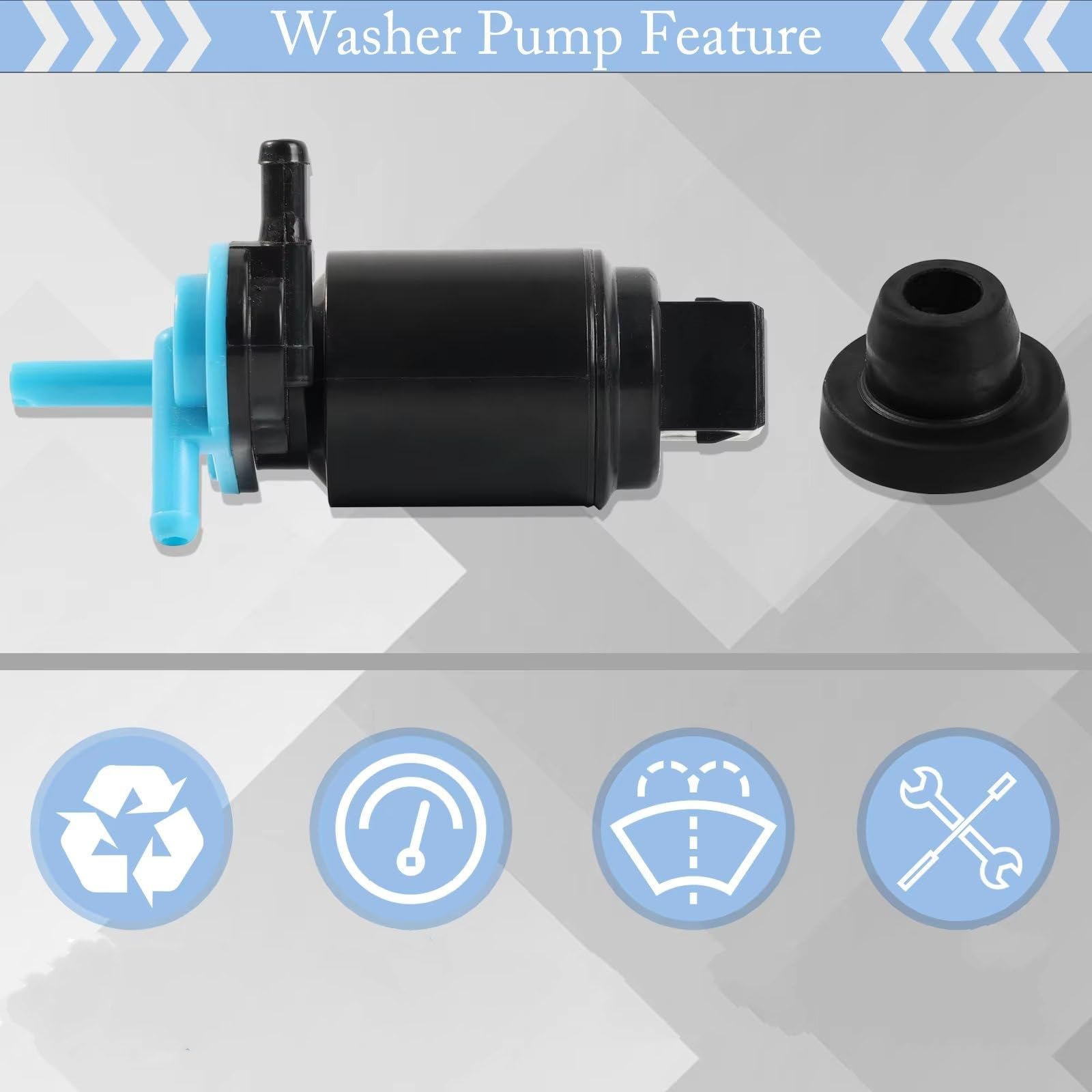 Pumpe Scheibenreinigung Kompatibel Mit Vauxhall Für Zafira A 1999–2005 Für Agila 2000–2008 Auto Vorne Hinten Scheibenwaschpumpe Motor Tülle 90585362