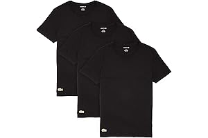Lacoste Men's Essentials 3-Pack Slim Fit Cotton Crewneck T-shirts: Wardrobe Essentials for the Modern Elite