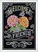 Design Works Crafts 2867 Welcome Friends Chalkboard Counted Cross Stitch Kit, 10 by 14"