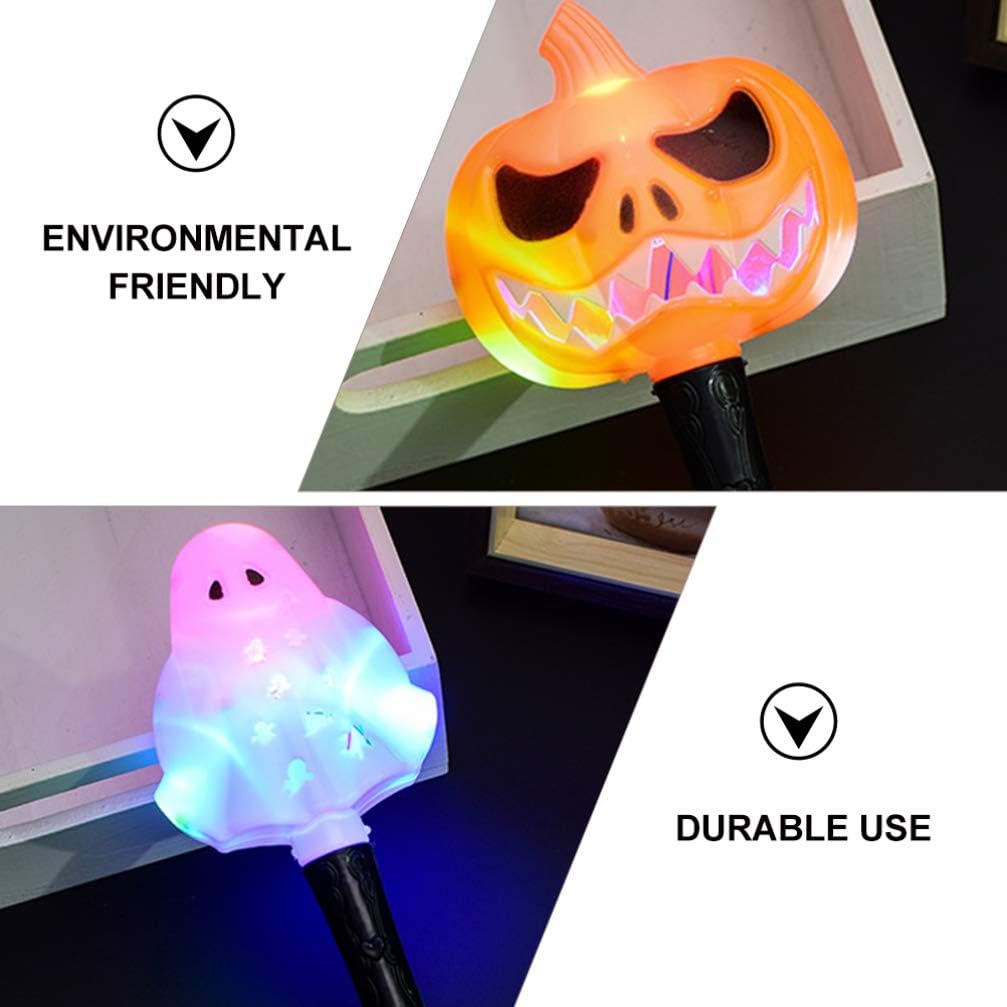 OSALADI 3PCS Halloween Party Favors LED Light Up Wands Pumpkin Ghost Glowing Stick Handheld Lantern for Kids Gifts Halloween Decorations : Clothing, Shoes & Jewelry