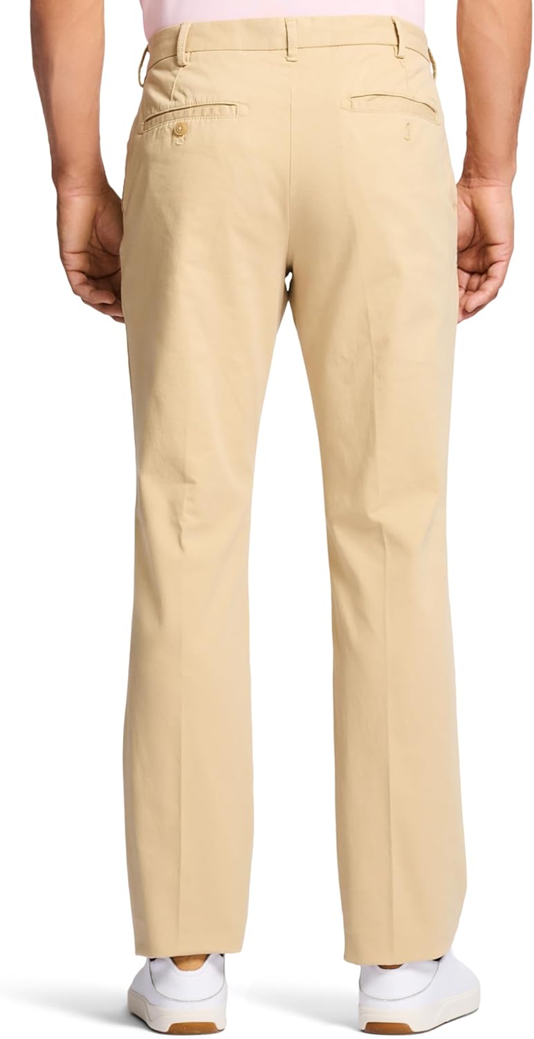 Izod Men's Saltwater Stretch Flat-Front Chino Pants - Image 3