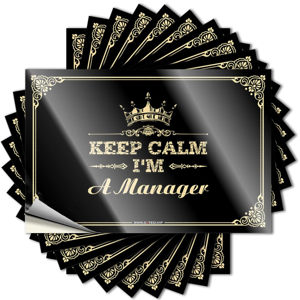 Decal Bedroom Door Decorations | Spicy Tumbler Keep Calm I'm A Manager for Car(12X18CM)